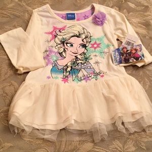 DISNEY FROZEN DRESS/ Size 6 off white